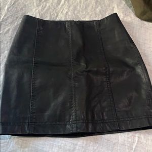 Free People Faux Leather Mini Skirt